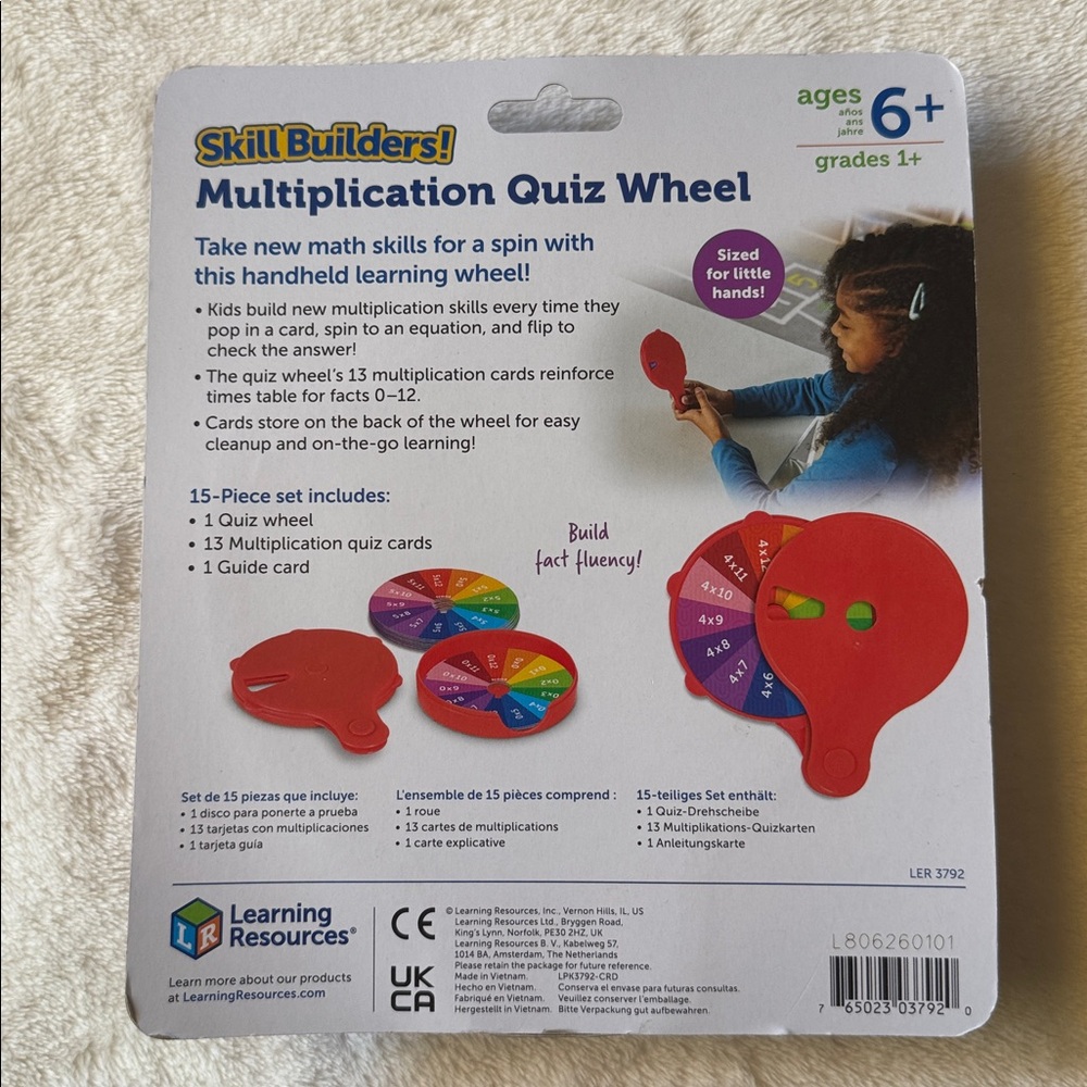 Learning Resource Skill Builders Multiplication Quiz Wheel - Picture 3 of 5